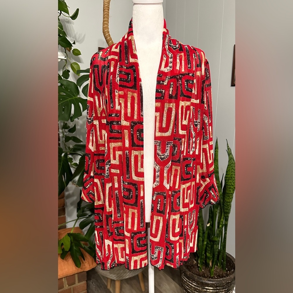 Multiples Open Top With Ruffle Sleeve Size M - image 1